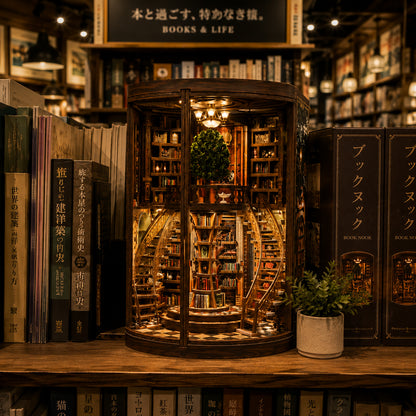 知の書庫™ ブックヌック DIYキット-読書好きのためのブックヌックDIY｜光るミニチュア図書館キット