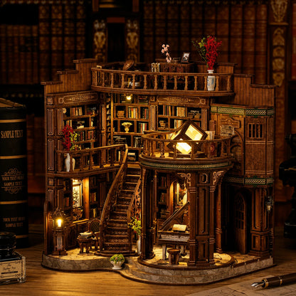 知の書庫™ ブックヌック DIYキット-読書好きのためのブックヌックDIY｜光るミニチュア図書館キット